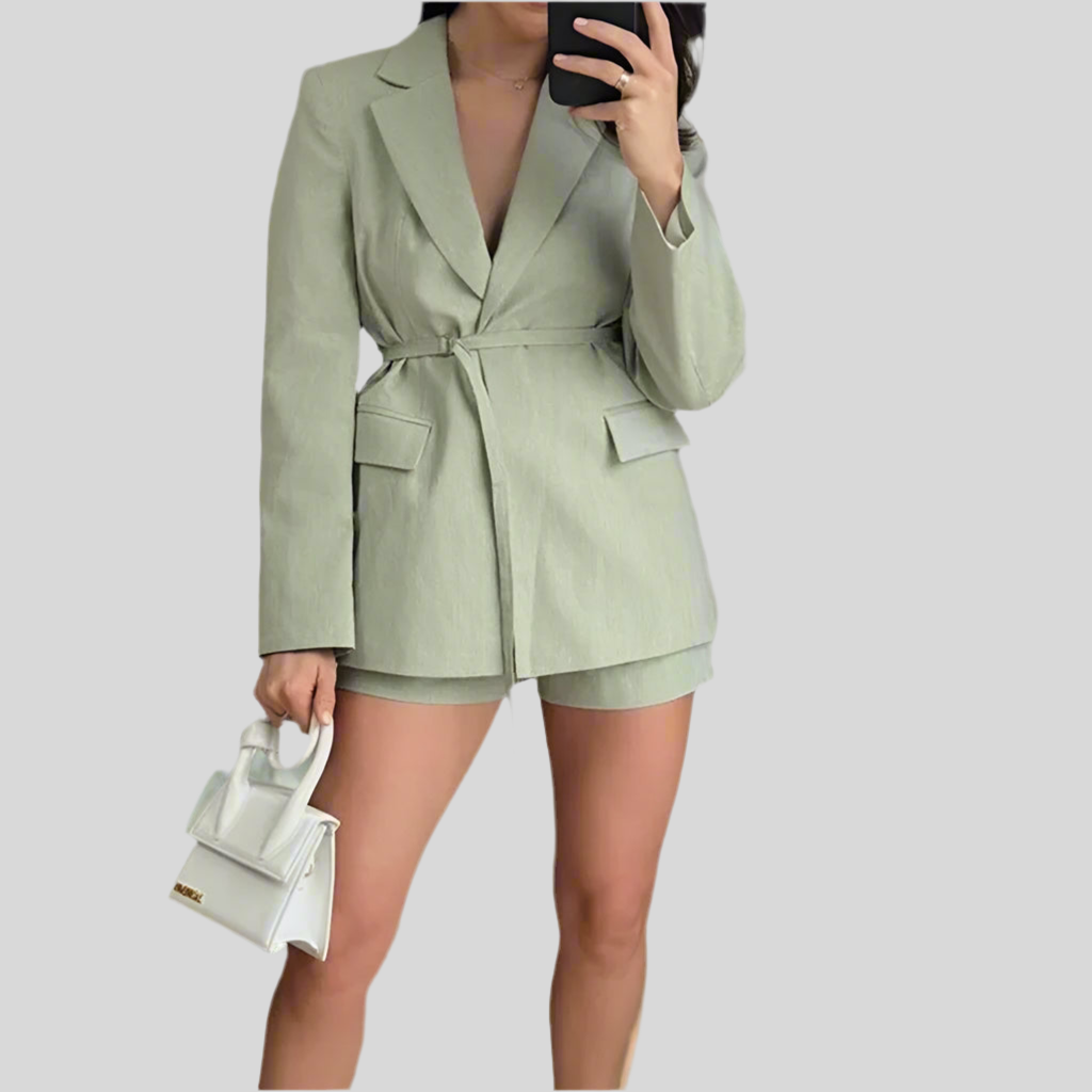 British Belted Blazer Coat