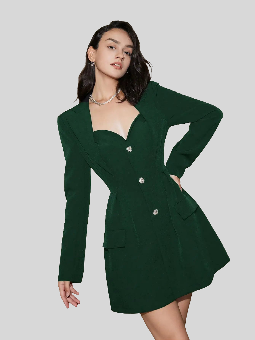 A-Line Sweetheart Neckline Mini Dress