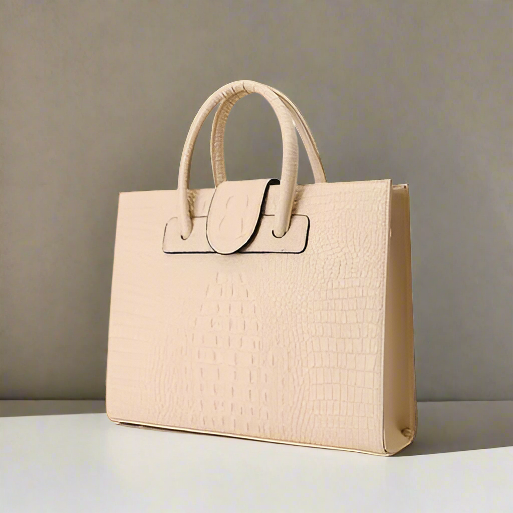 Evelyn Messenger Crocodile Tote